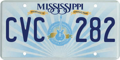 MS license plate CVC282