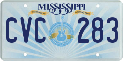 MS license plate CVC283