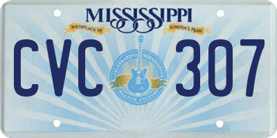 MS license plate CVC307
