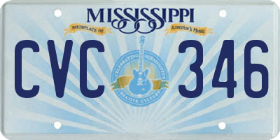 MS license plate CVC346