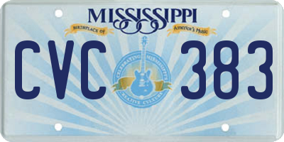 MS license plate CVC383