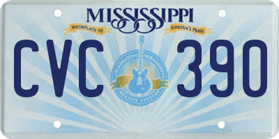 MS license plate CVC390