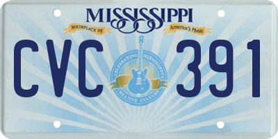 MS license plate CVC391