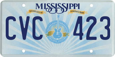MS license plate CVC423
