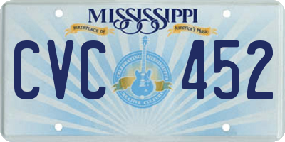 MS license plate CVC452