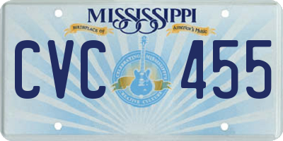 MS license plate CVC455