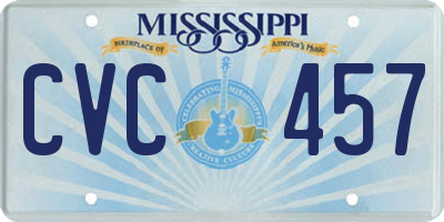 MS license plate CVC457