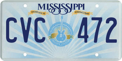 MS license plate CVC472