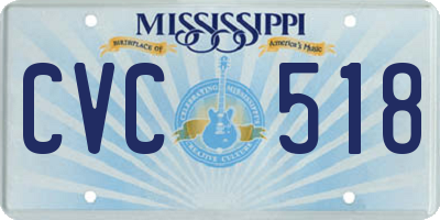 MS license plate CVC518