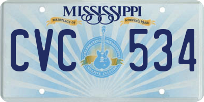 MS license plate CVC534