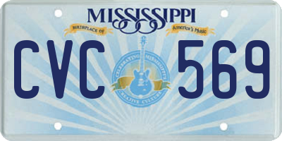 MS license plate CVC569