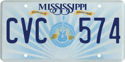 MS license plate CVC574