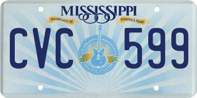 MS license plate CVC599