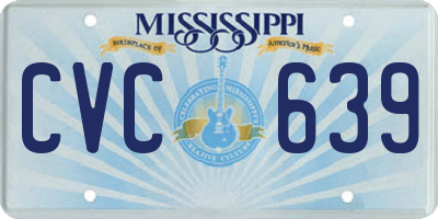MS license plate CVC639