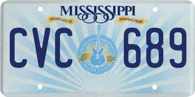 MS license plate CVC689