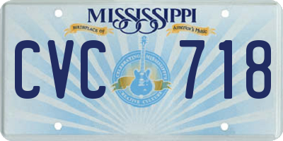 MS license plate CVC718