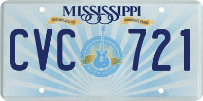 MS license plate CVC721