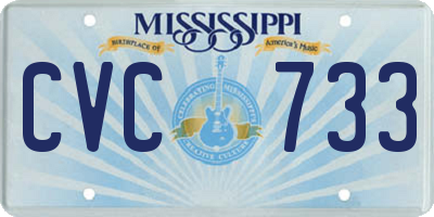 MS license plate CVC733