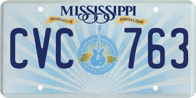 MS license plate CVC763
