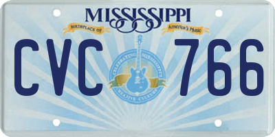 MS license plate CVC766