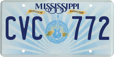 MS license plate CVC772