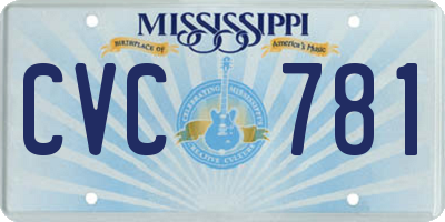 MS license plate CVC781