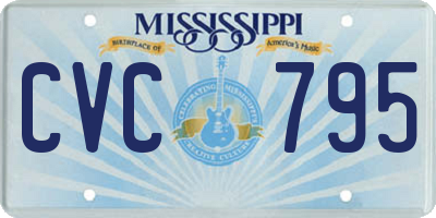 MS license plate CVC795