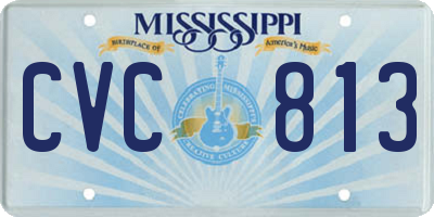 MS license plate CVC813