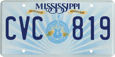 MS license plate CVC819