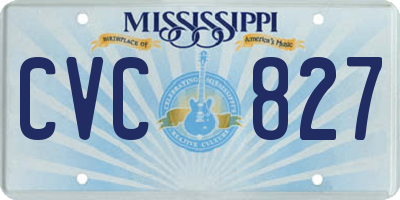 MS license plate CVC827