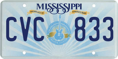 MS license plate CVC833
