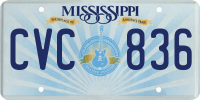 MS license plate CVC836