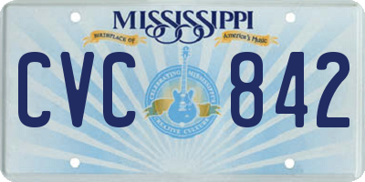 MS license plate CVC842