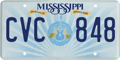 MS license plate CVC848