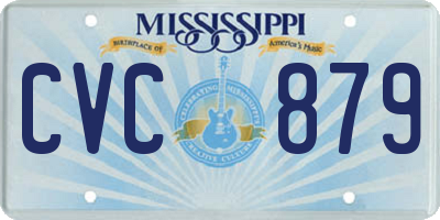 MS license plate CVC879