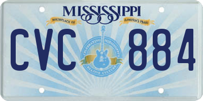 MS license plate CVC884