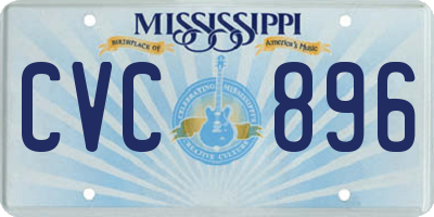 MS license plate CVC896