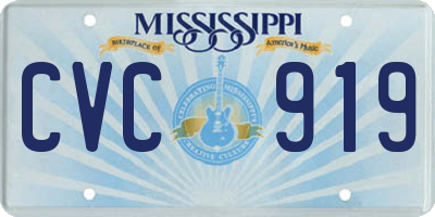 MS license plate CVC919