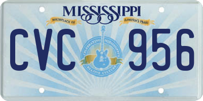 MS license plate CVC956
