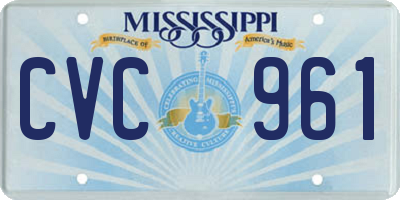 MS license plate CVC961