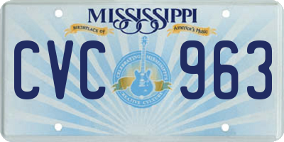 MS license plate CVC963