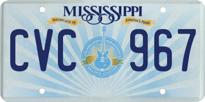 MS license plate CVC967