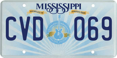 MS license plate CVD069