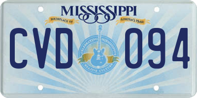 MS license plate CVD094