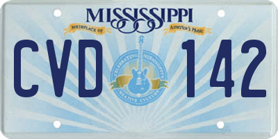 MS license plate CVD142