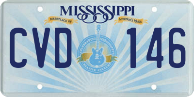 MS license plate CVD146