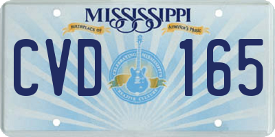 MS license plate CVD165
