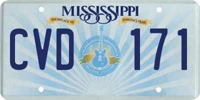 MS license plate CVD171