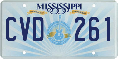 MS license plate CVD261