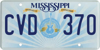 MS license plate CVD370